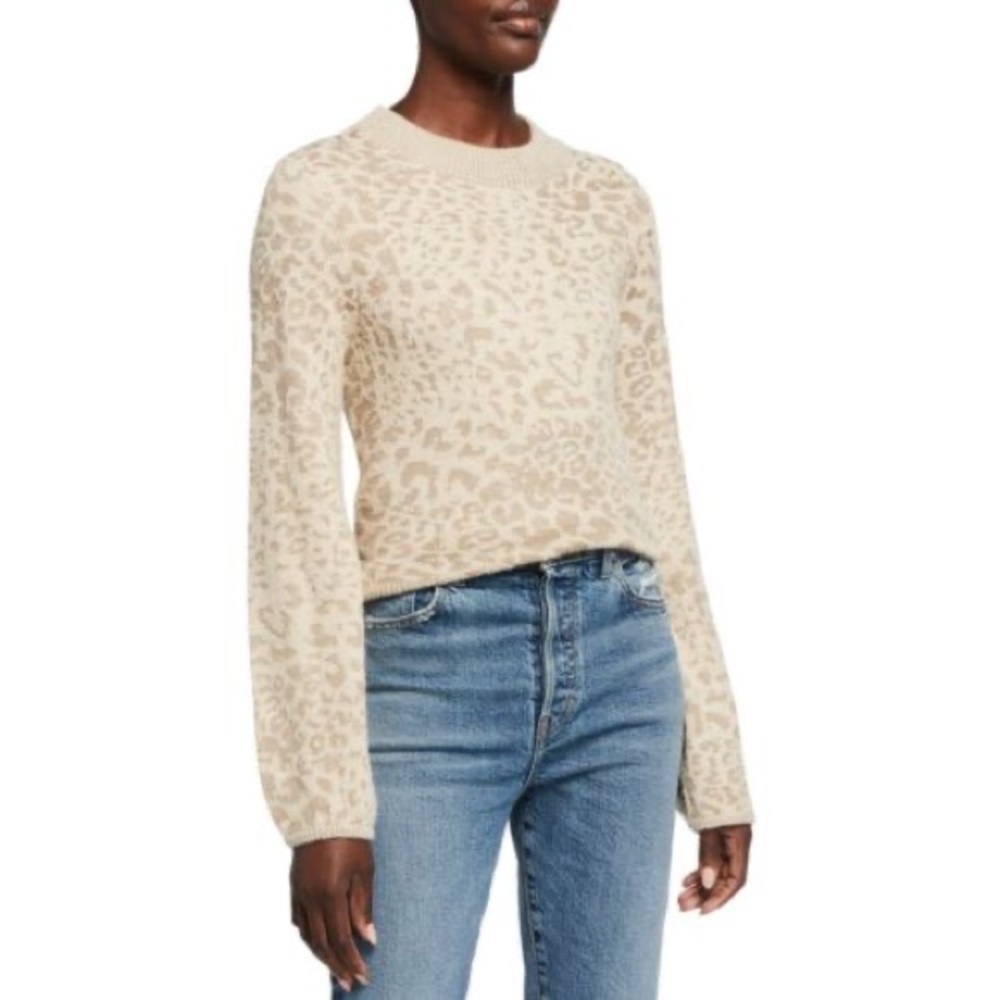 VERONICA BEARD Tilda Animal Print Pullover Sweater Size XS